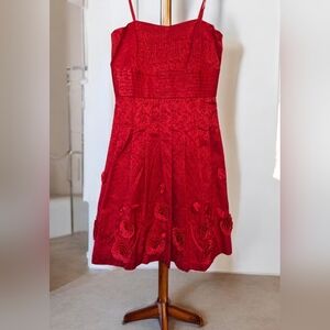 Womens Red Vintage 1950s/60s  Cocktail/ Evening Dress